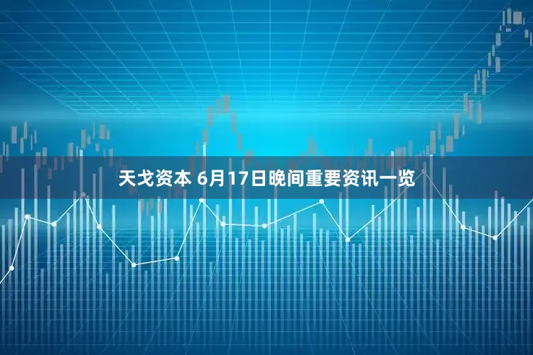 天戈资本 6月17日晚间重要资讯一览